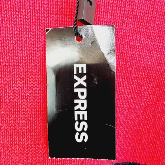 NEW Express red/navy color block sweater, size XL. - Picture 3 of 6